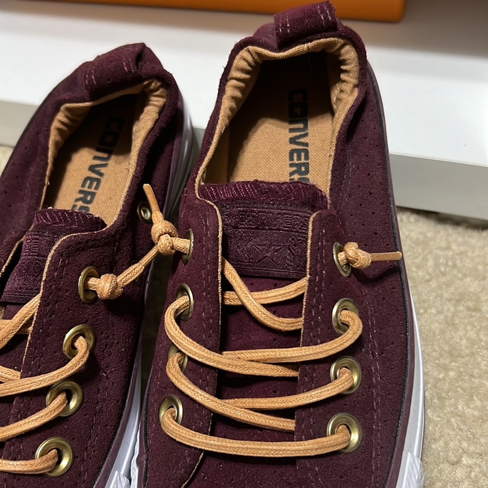 Maroon Suede Converse - image 3
